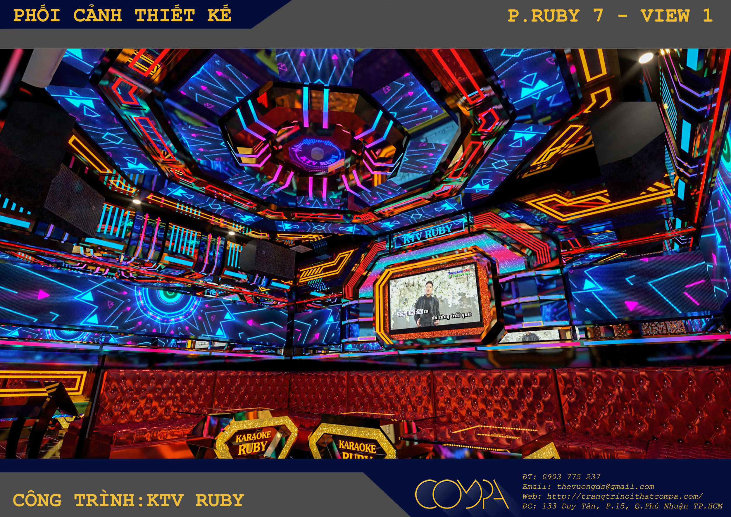 Hình ảnh thi công thực tế karaoke Ruby Hình ảnh thi công thực tế karaoke Ruby
