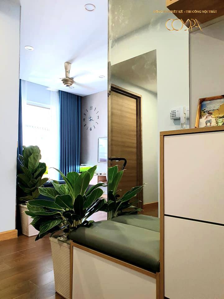 Phòng khách ấn tượng với nhiều gam màu dễ thương với nội thất ván công nghiệp Phòng khách ấn tượng với nhiều gam màu dễ thương với nội thất ván công nghiệp