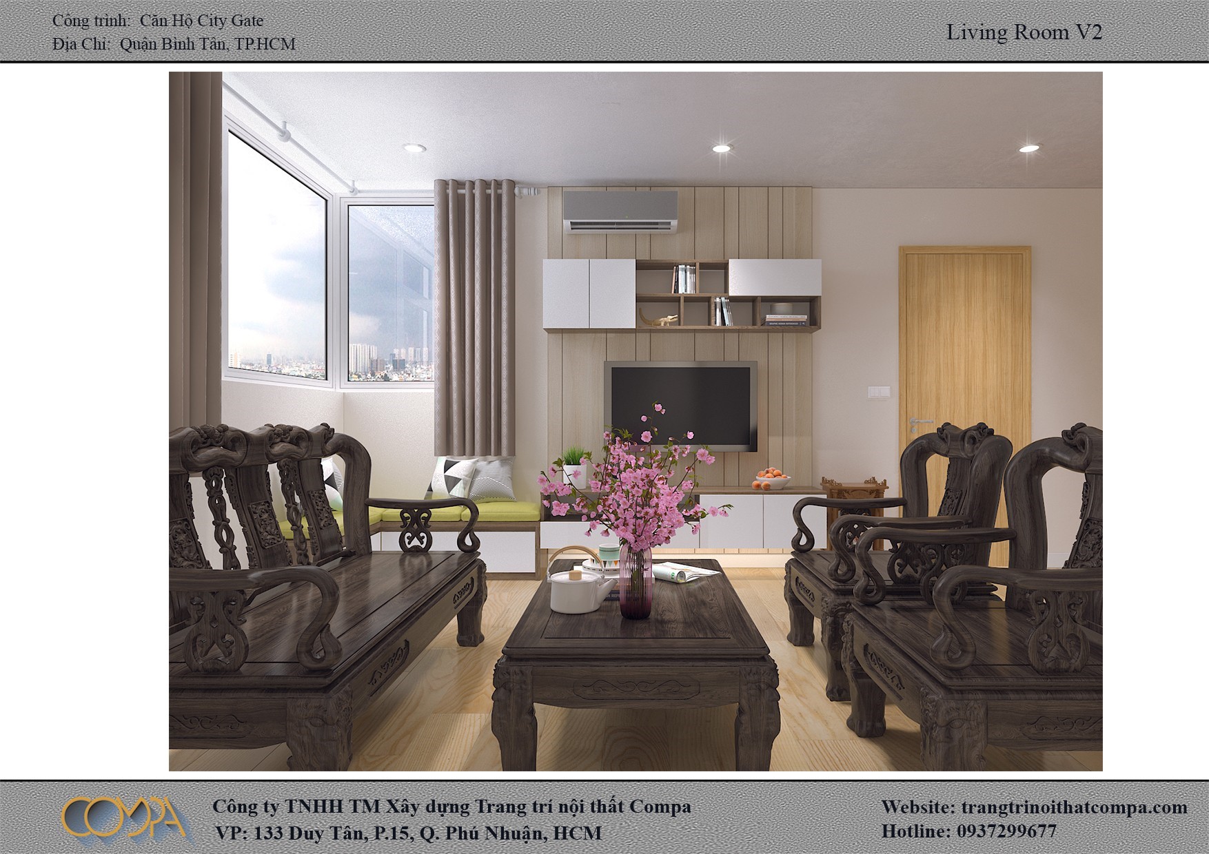 Hình thiết kế nội thất căn hộ diện tích nhỏ 2