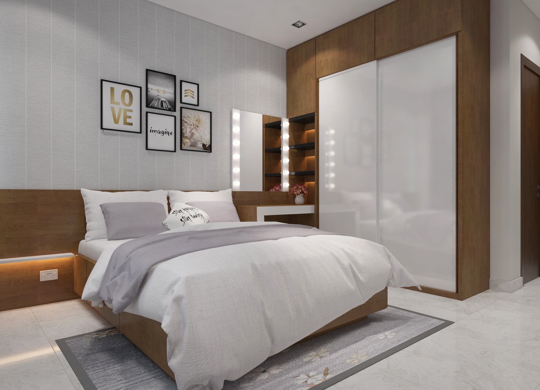 Thiết kế nội thất phòng ngủ đẹp chị Thanh Châu 1