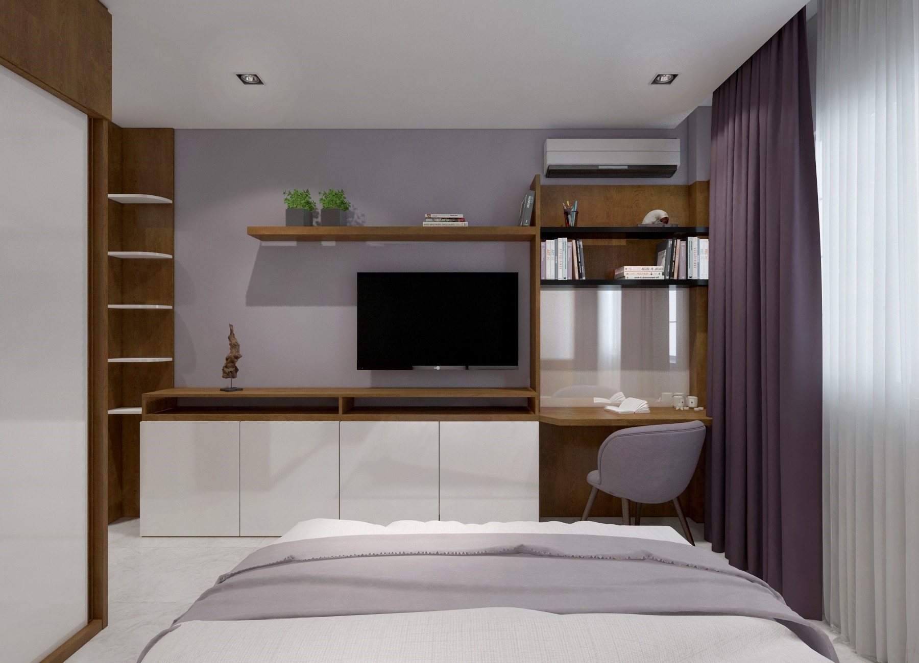 Hình thiết kế nội thất phòng ngủ đẹp chị Thanh Châu 4