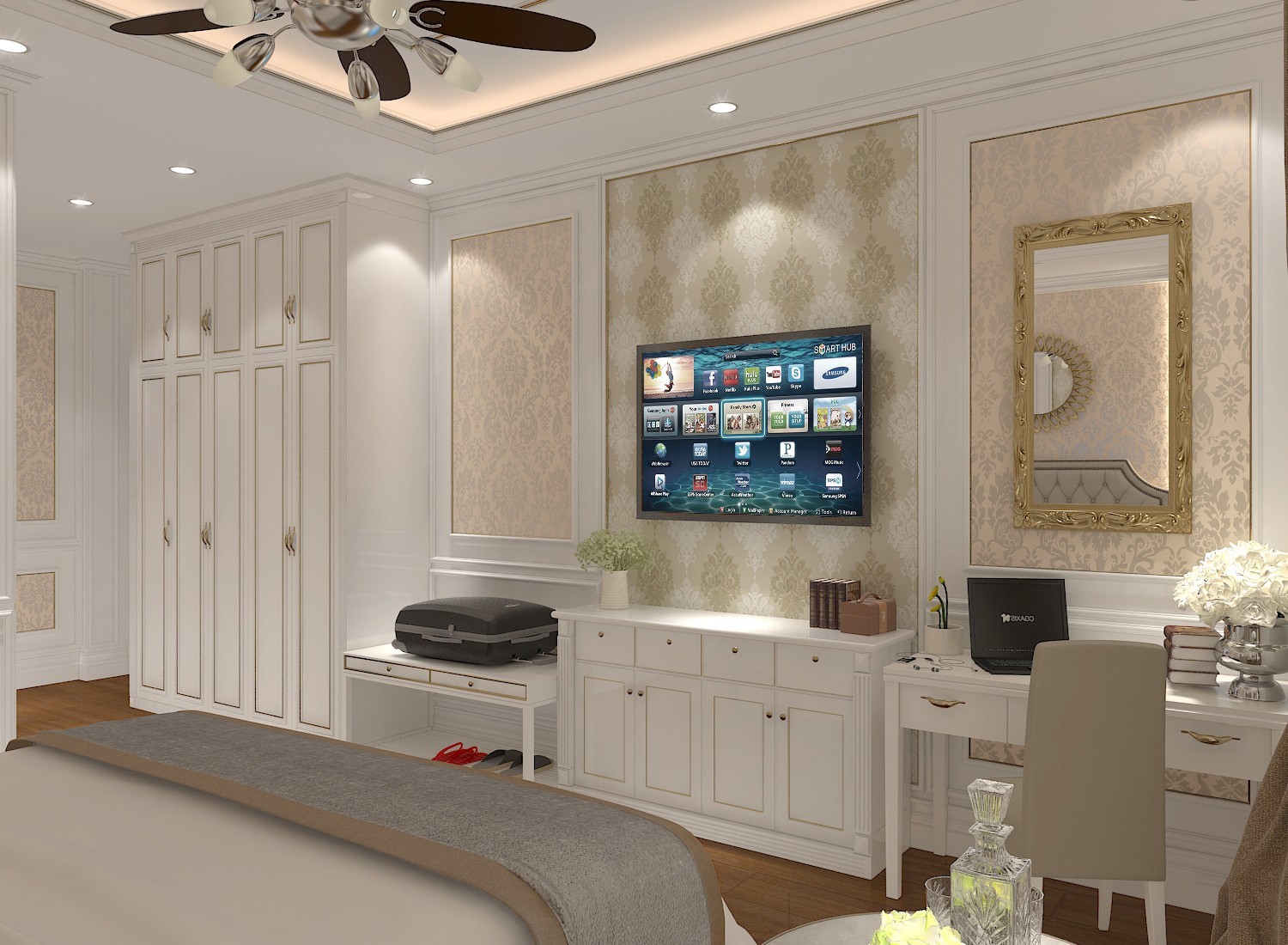 Hình thiết kế nội thất văn phòng phong cách tân cổ điển 4 Hình thiết kế nội thất văn phòng phong cách tân cổ điển 4