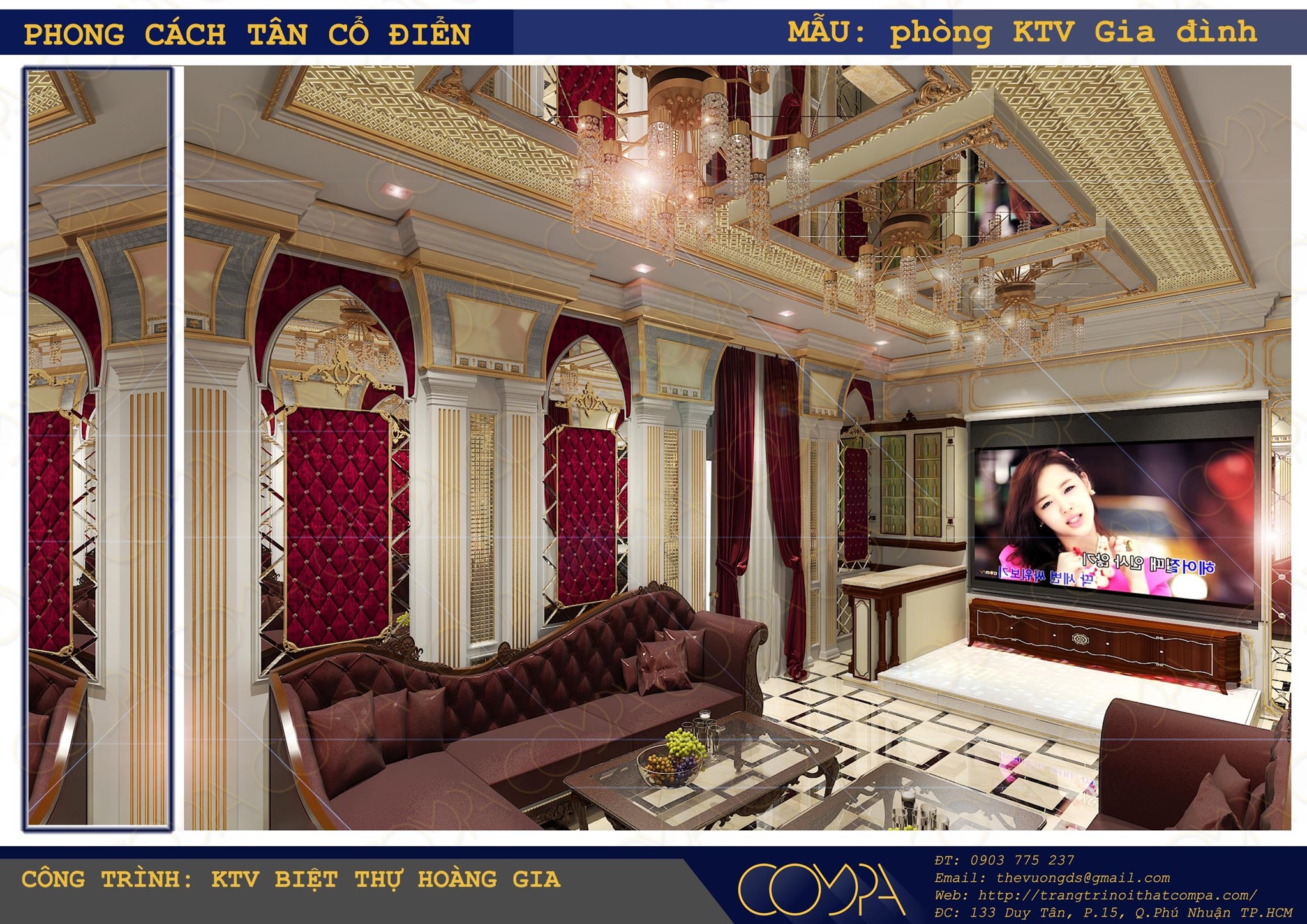 Hiệu ứng ánh sáng của Phòng Karaoke Gia đình Hoàng Gia Hiệu ứng ánh sáng của Phòng Karaoke Gia đình Hoàng Gia