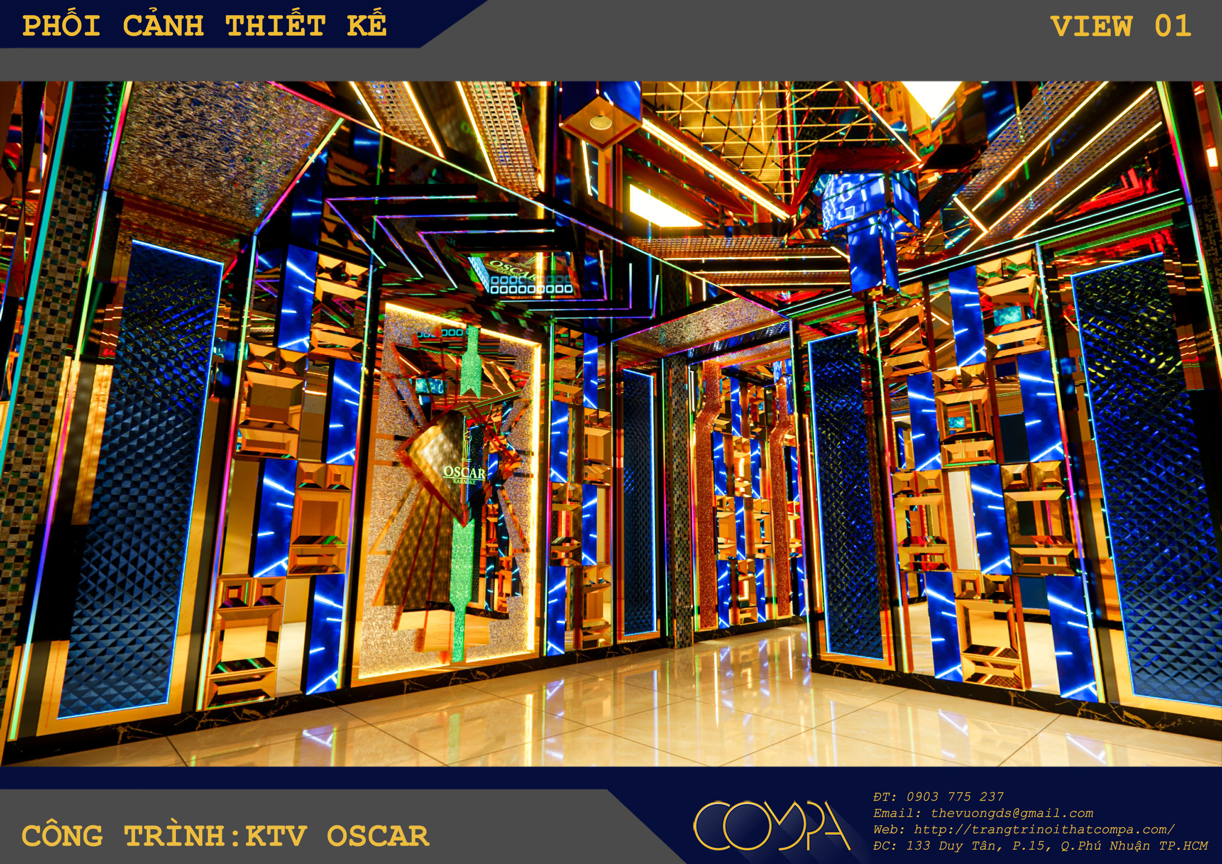 Hành lang với thiết kế inox gương và các vật liệu chống cháy Hành lang với thiết kế inox gương và các vật liệu chống cháy