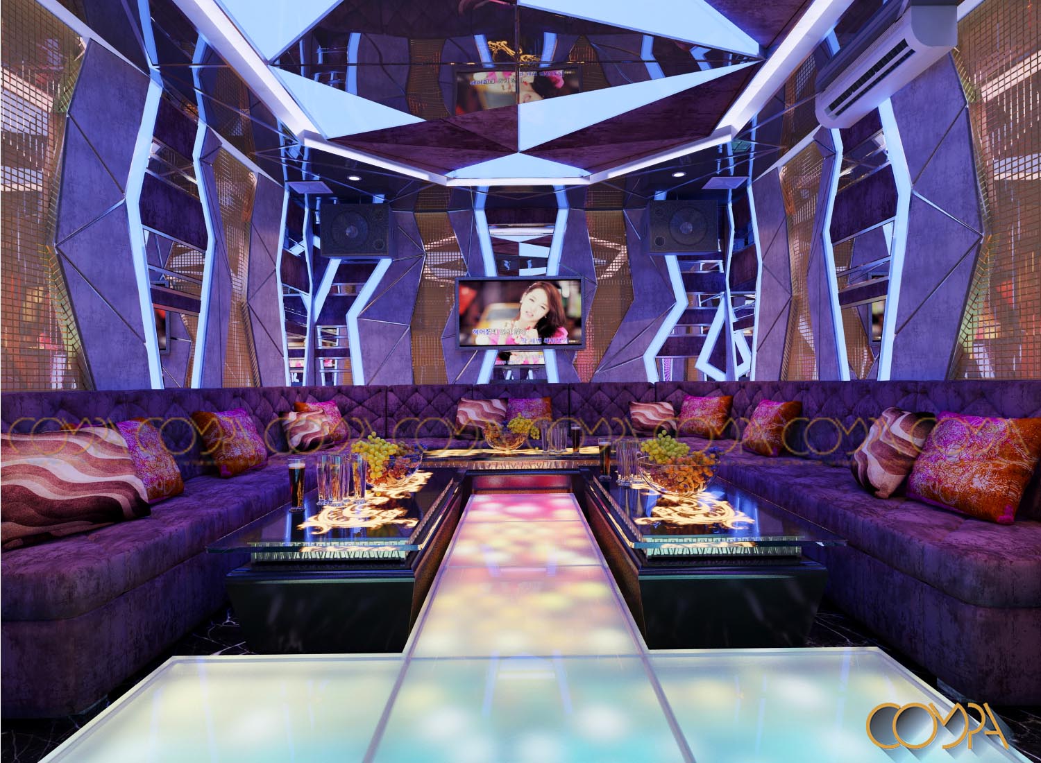 thiết kế nội thất phòng karaoke hiện đại kết hợp màn hình led mẫu 2 view 2 thiết kế nội thất phòng karaoke hiện đại kết hợp màn hình led mẫu 2 view 2