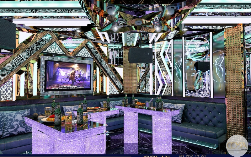 Hình ảnh thi công thực tế karaoke Pandora