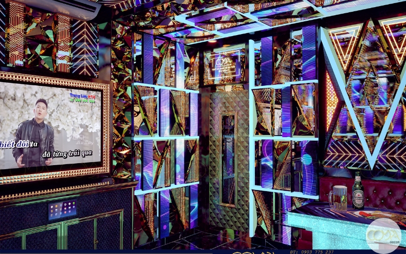 Hình ảnh thi công thực tế karaoke Pandora