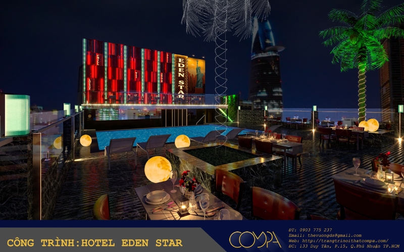 Hình ảnh thi công thực tế khách sạn Eden Star