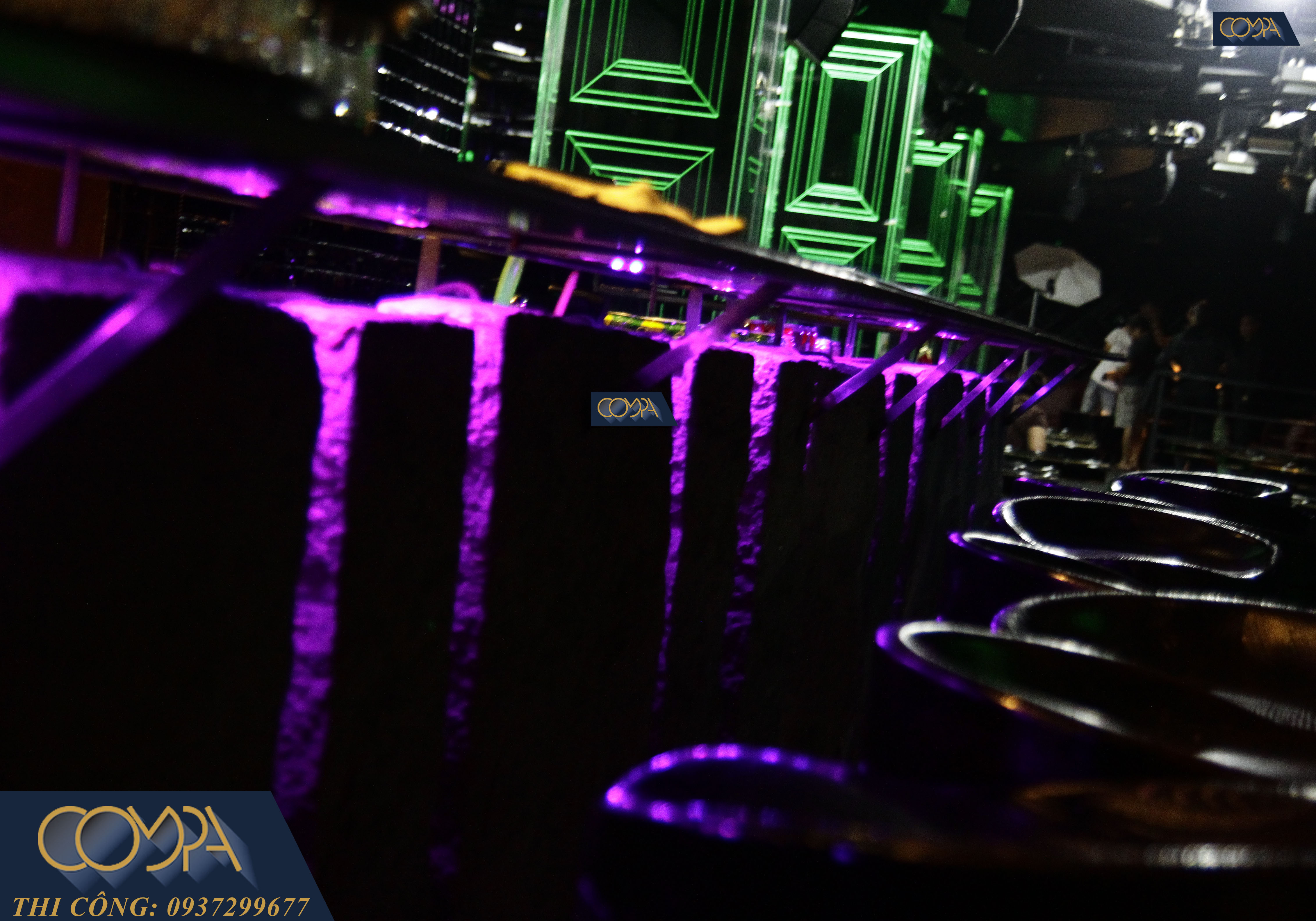 Hình ảnh cận cảnh thi công nội thất quán bar atica Hình ảnh cận cảnh thi công nội thất quán bar atica