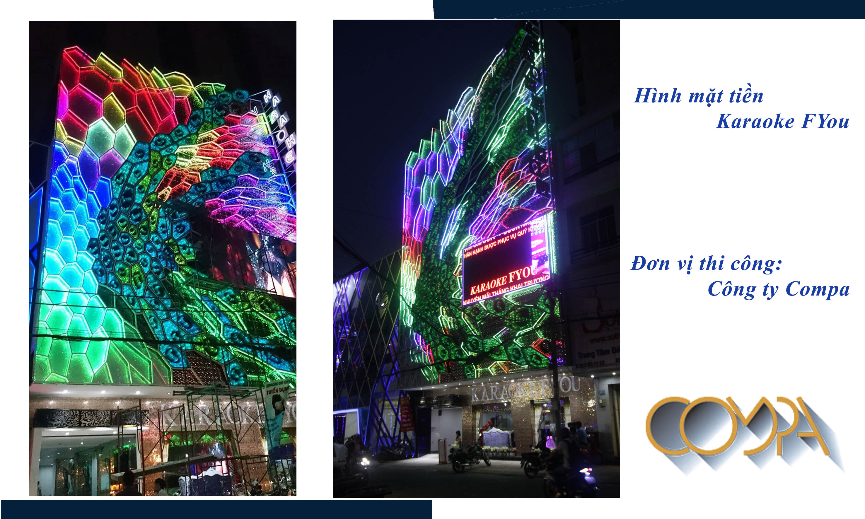 Hình thi công phòng karaoke mặt tiền