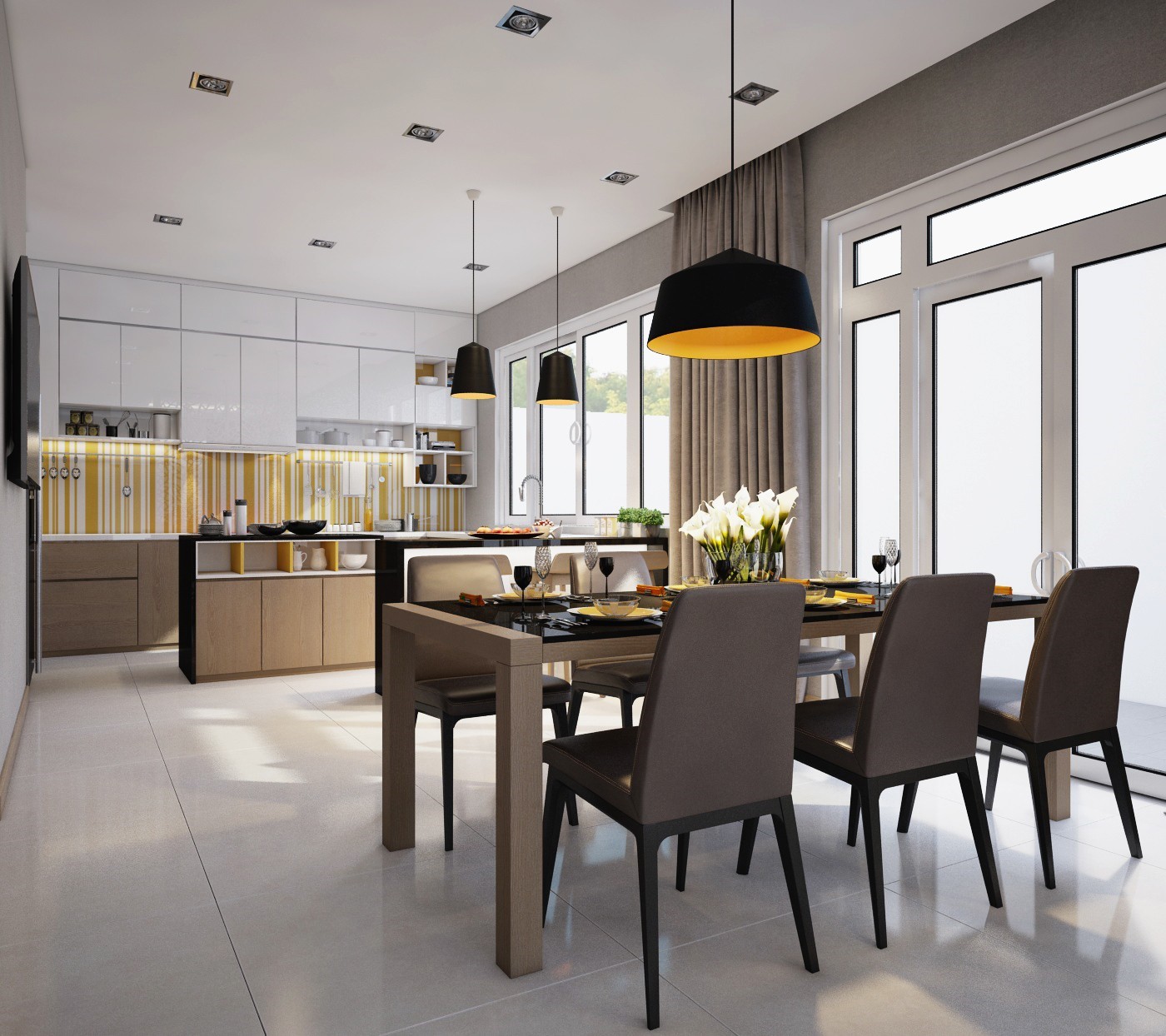 Hình thiết kế nhà phố hiện đại anh Hảo 10