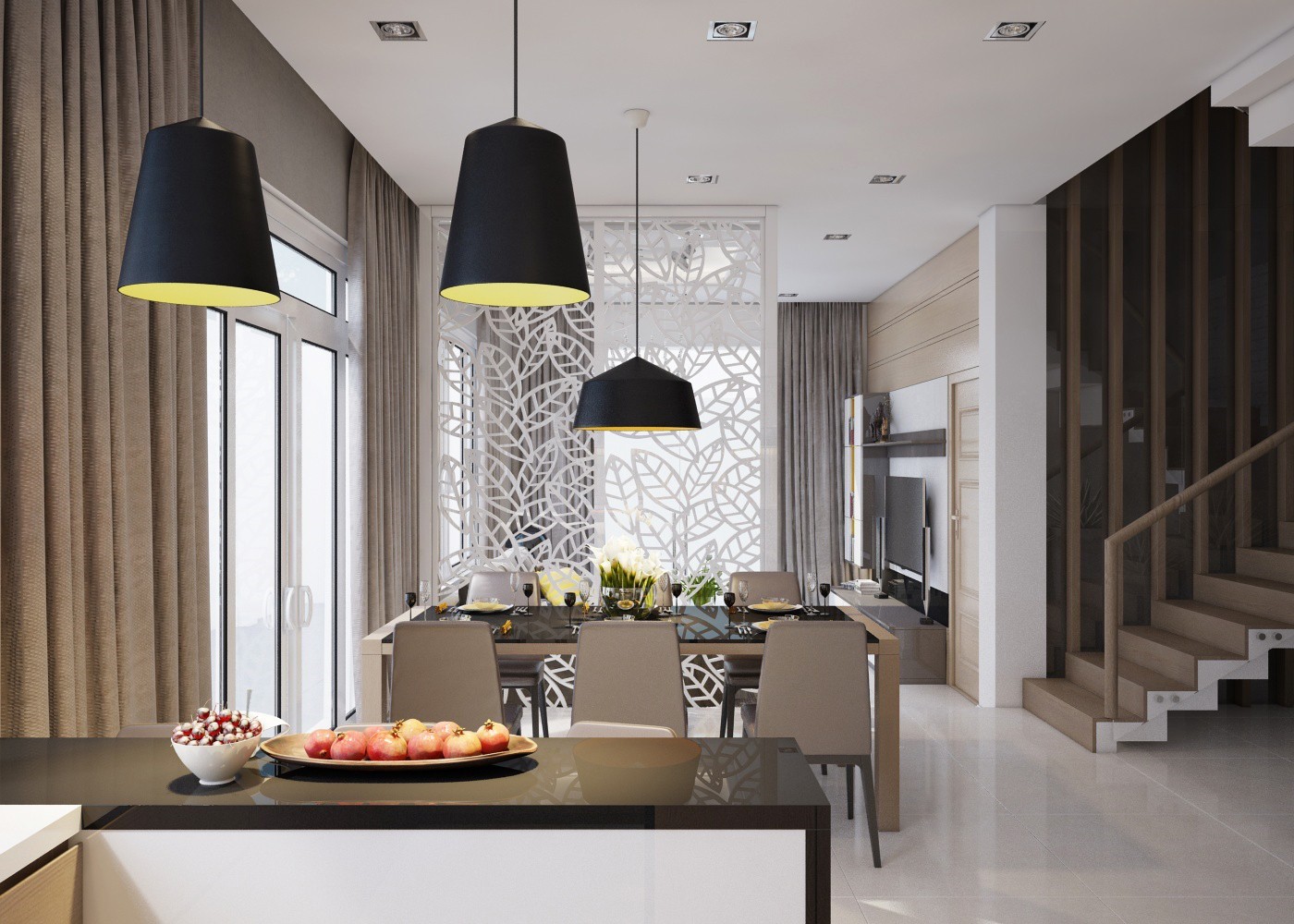 Hình thiết kế nhà phố hiện đại anh Hảo 4