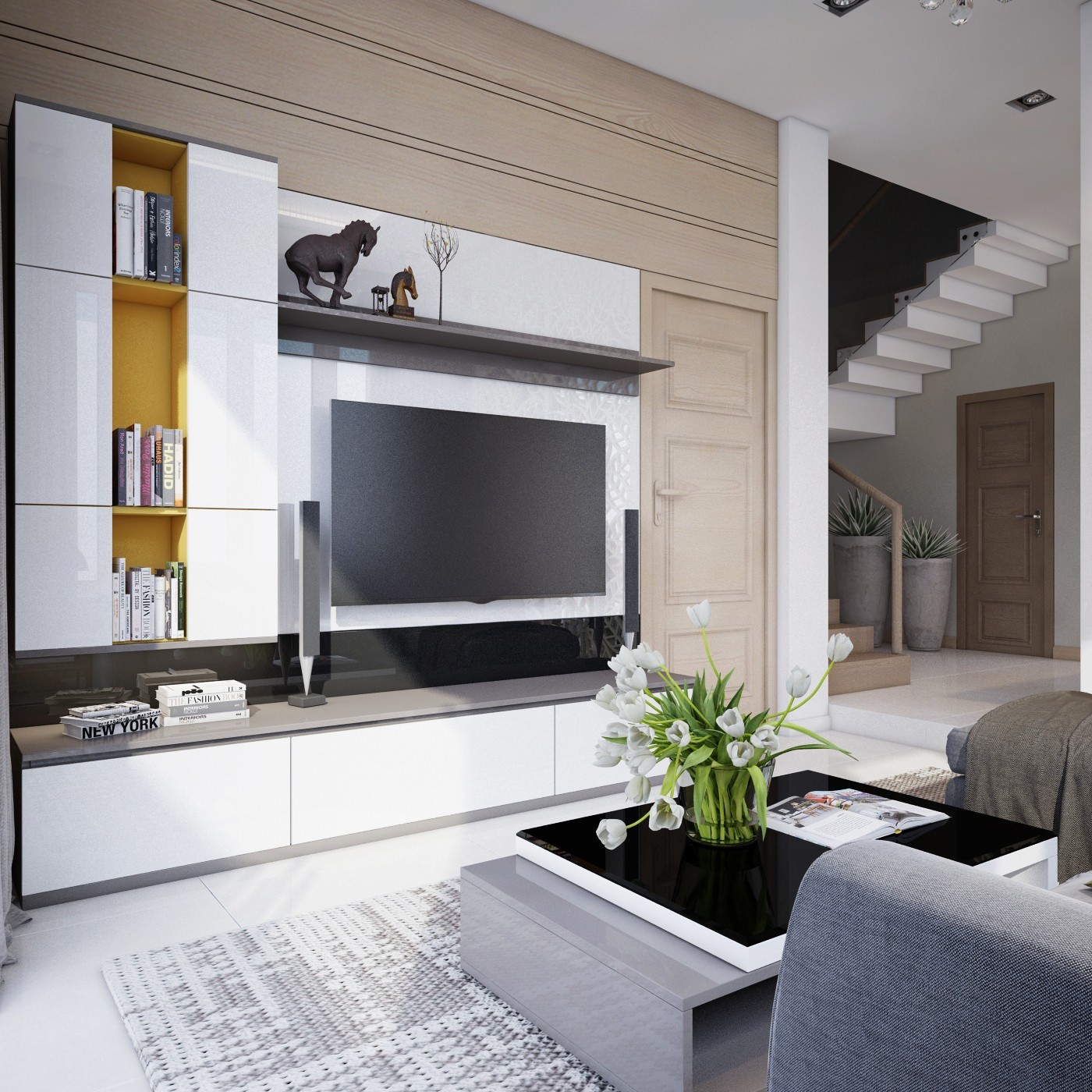 Hình thiết kế nhà phố hiện đại anh Hảo 5