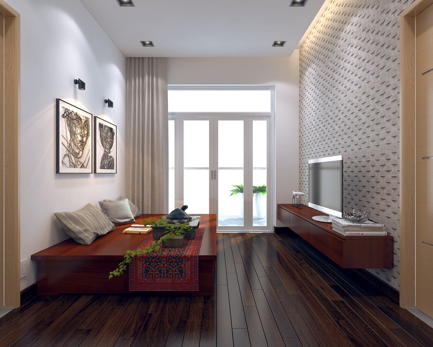 Hình thiết kế nhà phố hiện đại anh Hảo 6