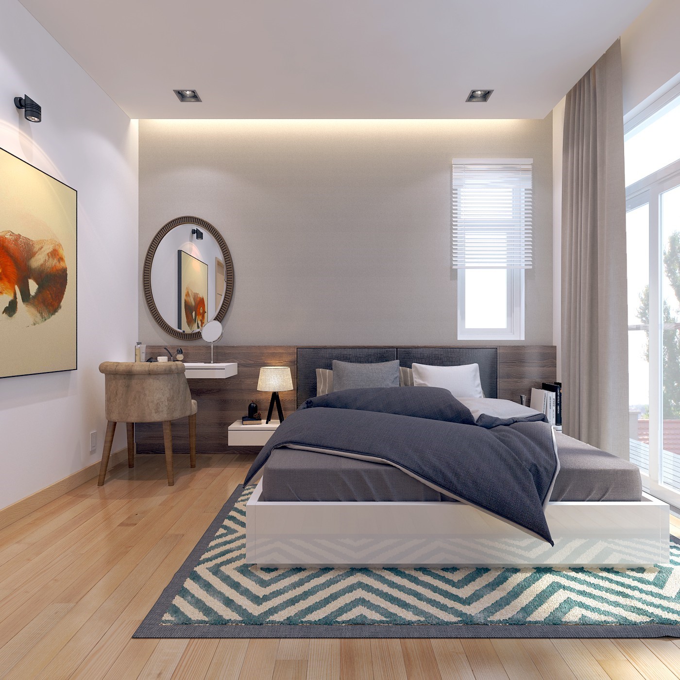 Hình thiết kế nhà phố hiện đại anh Hảo 8