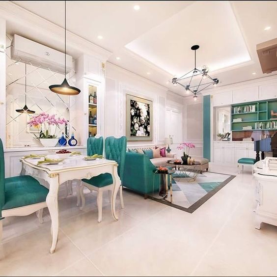 Hình thiết kế phòng bếp phá cách 9