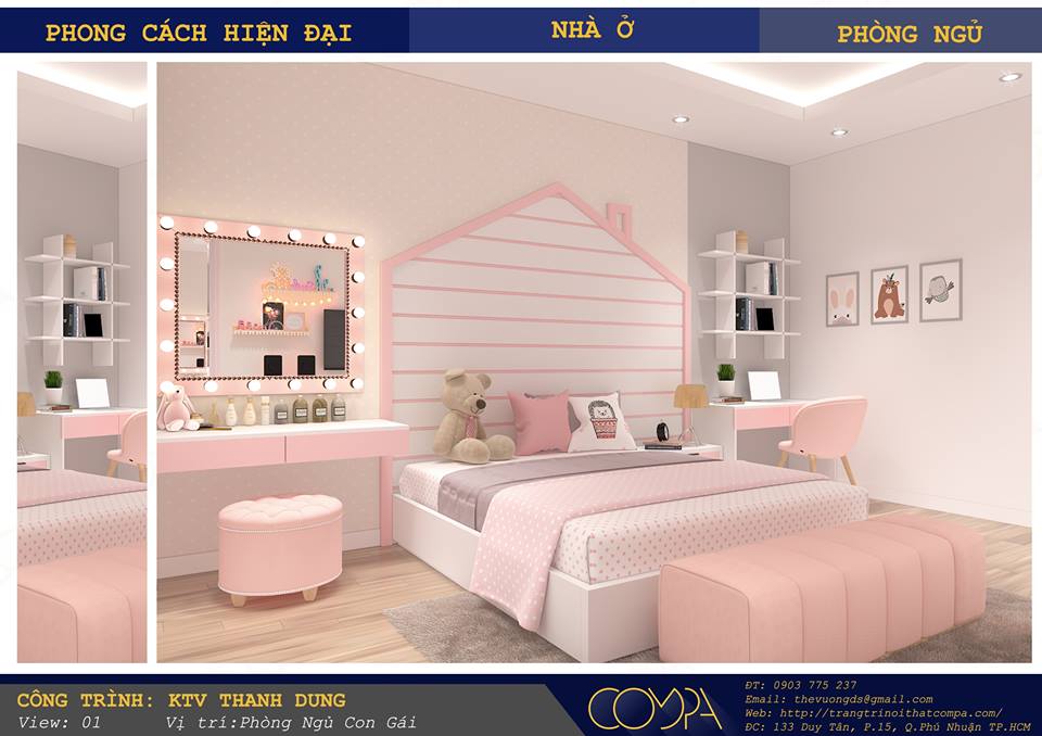 Hình thiết kế phòng cho bé gái 3