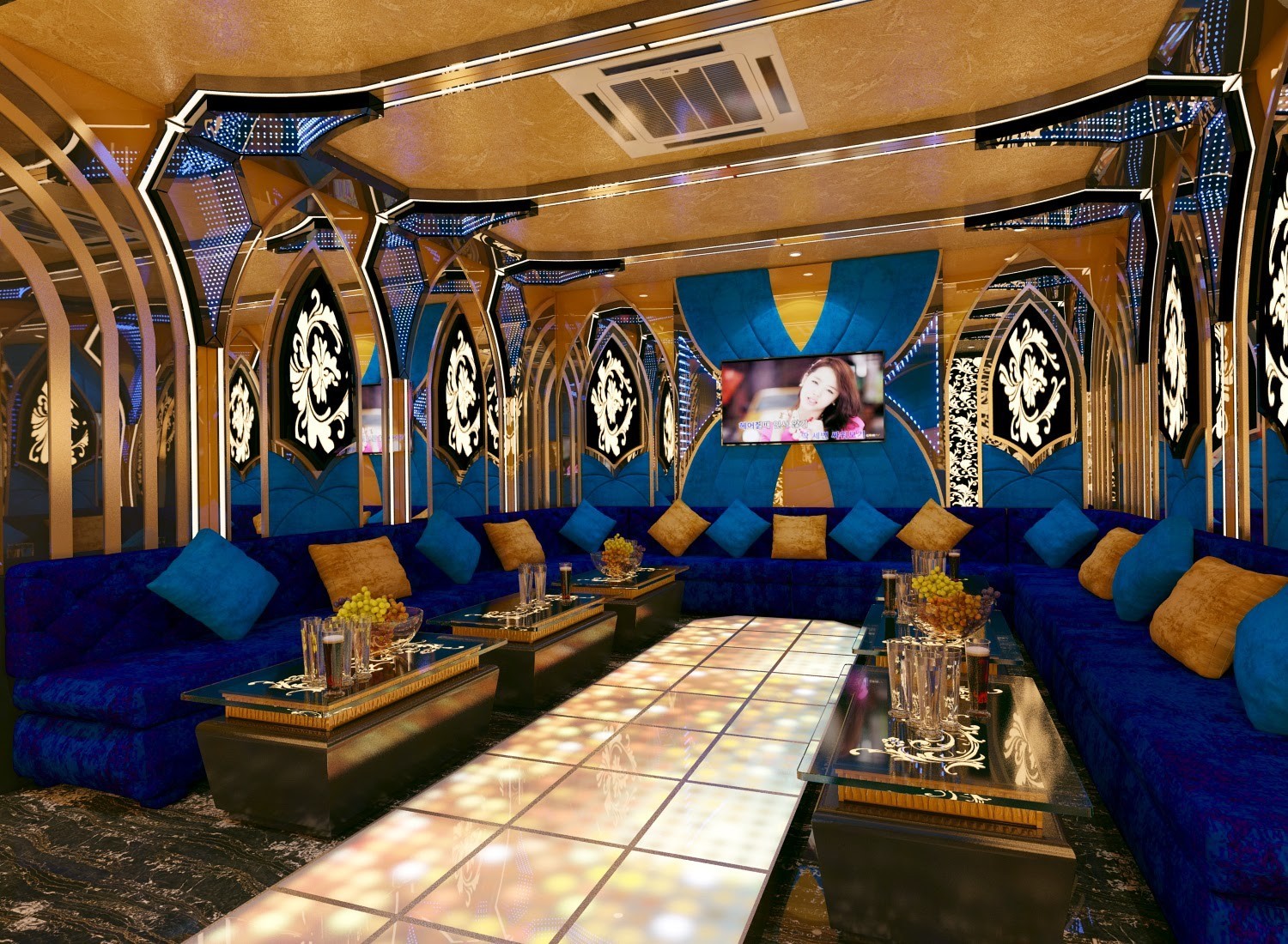 Hình thiết kế phòng karaoke vip 4 Hình thiết kế phòng karaoke vip 4