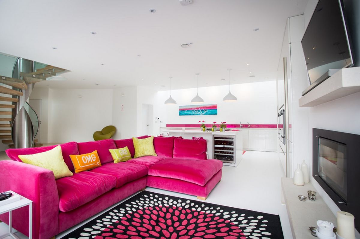 Hình trang trí nhà màu hồng 13 Hình trang trí nhà màu hồng 13