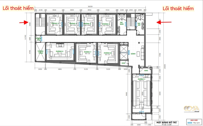 Thiết kế của lối thoát hiểm theo yêu cầu PCCC Thiết kế của lối thoát hiểm theo yêu cầu PCCC