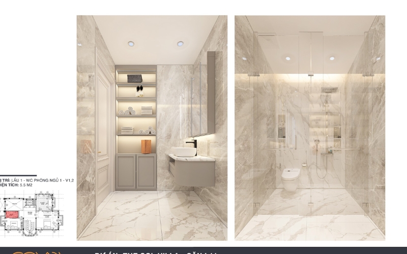 Mẫu phòng tắm hiện đại 2023