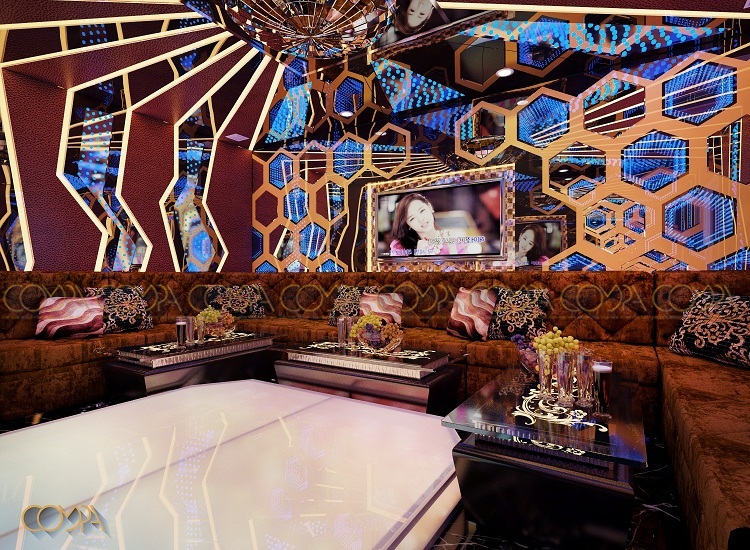 Mẫu thiết kế phòng karaoke hiện đại theo phong cách quán bar mẫu 1 view 2 Mẫu thiết kế phòng karaoke hiện đại theo phong cách quán bar mẫu 1 view 2