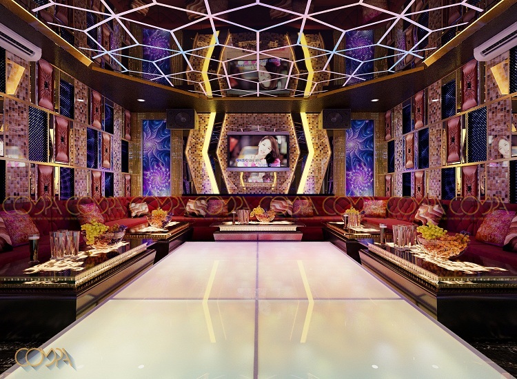 Mẫu thiết kế phòng karaoke hiện đại theo phong cách quán bar mẫu số 2 view 3 Mẫu thiết kế phòng karaoke hiện đại theo phong cách quán bar mẫu số 2 view 3