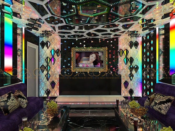 Mẫu thiết kế phòng karaoke hiện đại theo phong cách quán bar mấu 4 view số 2 Mẫu thiết kế phòng karaoke hiện đại theo phong cách quán bar mấu 4 view số 2
