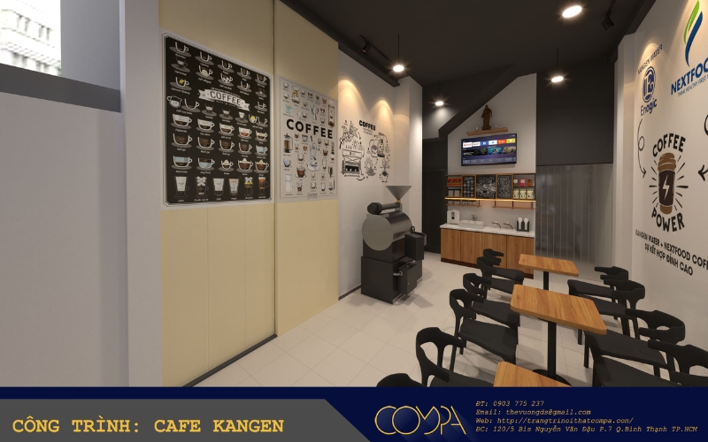 Mẫu thiết kế nội thất quán cafe Mẫu thiết kế nội thất quán cafe