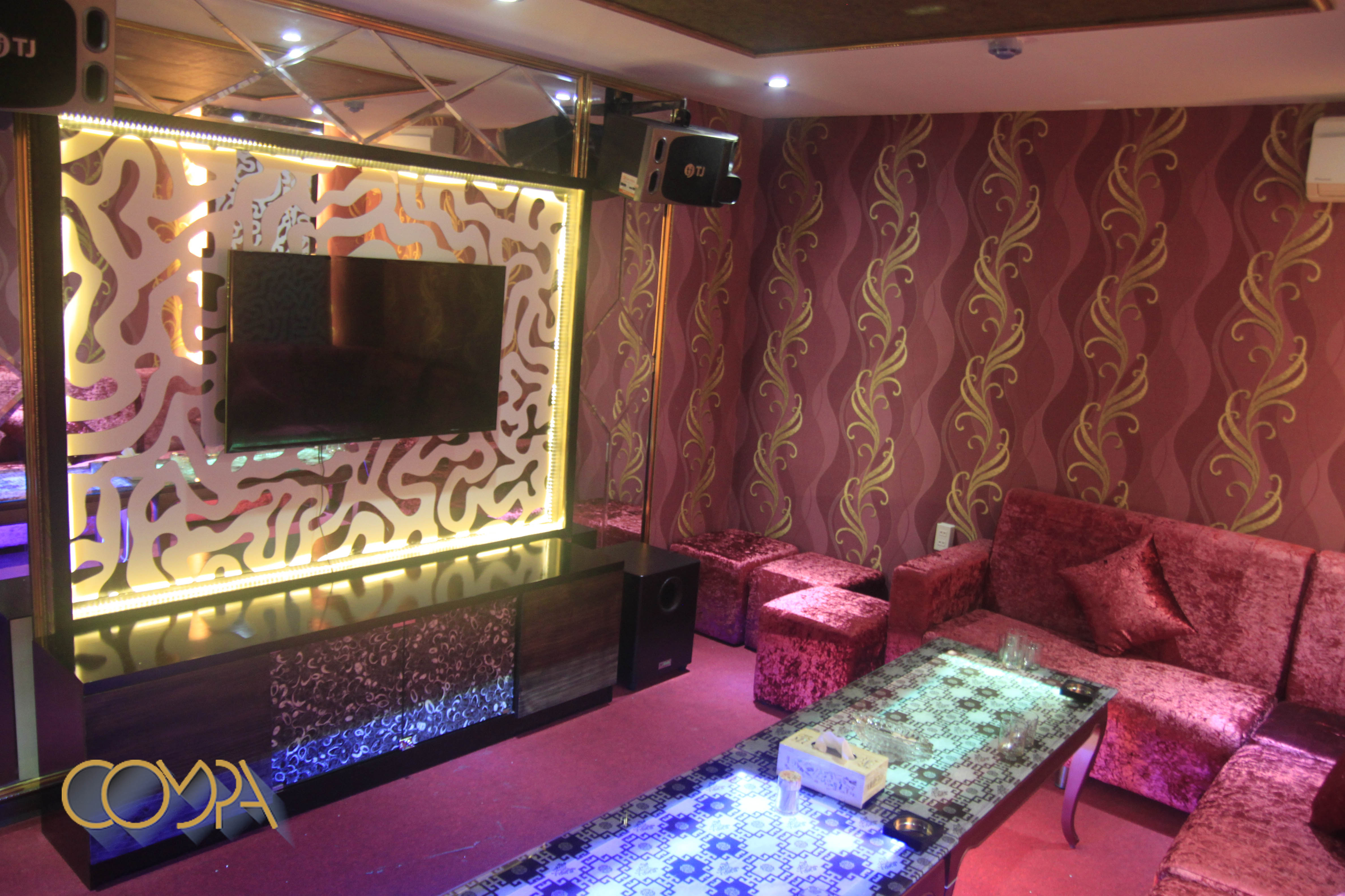 Thi công phòng karaoke Cream Thi công phòng karaoke Cream