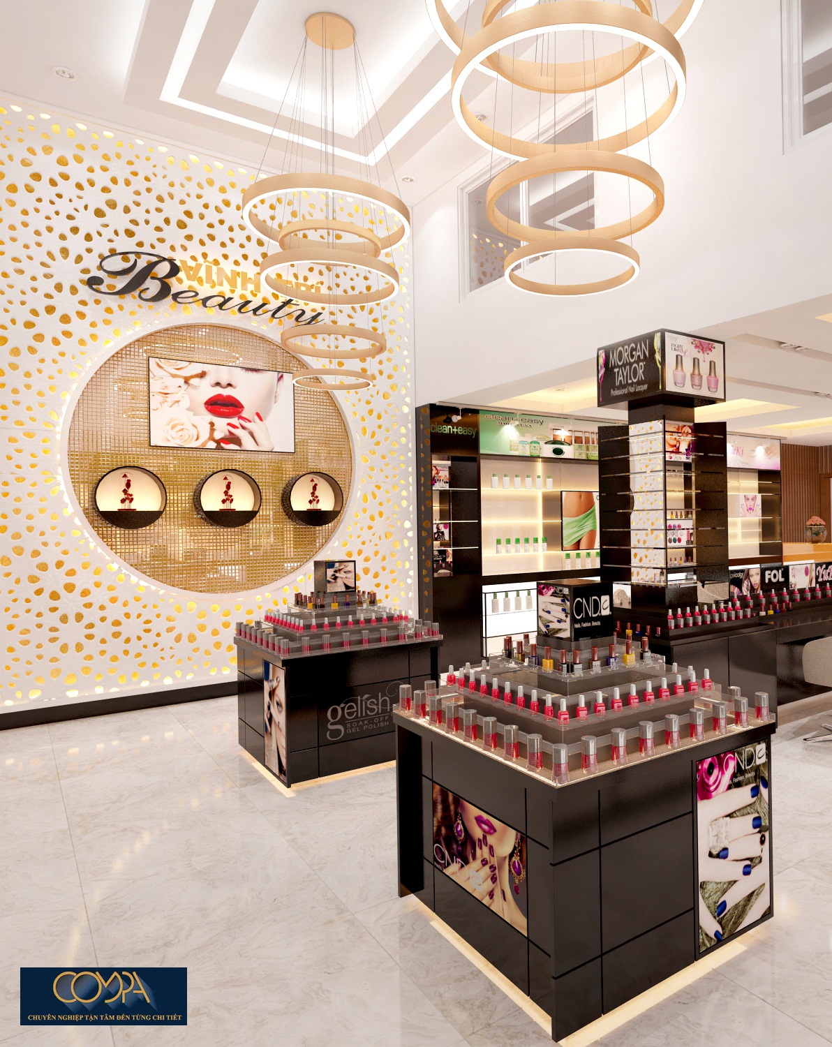 Thiết kế cửa hàng vách trang trí Thiết kế cửa hàng mẫu vách trang trí