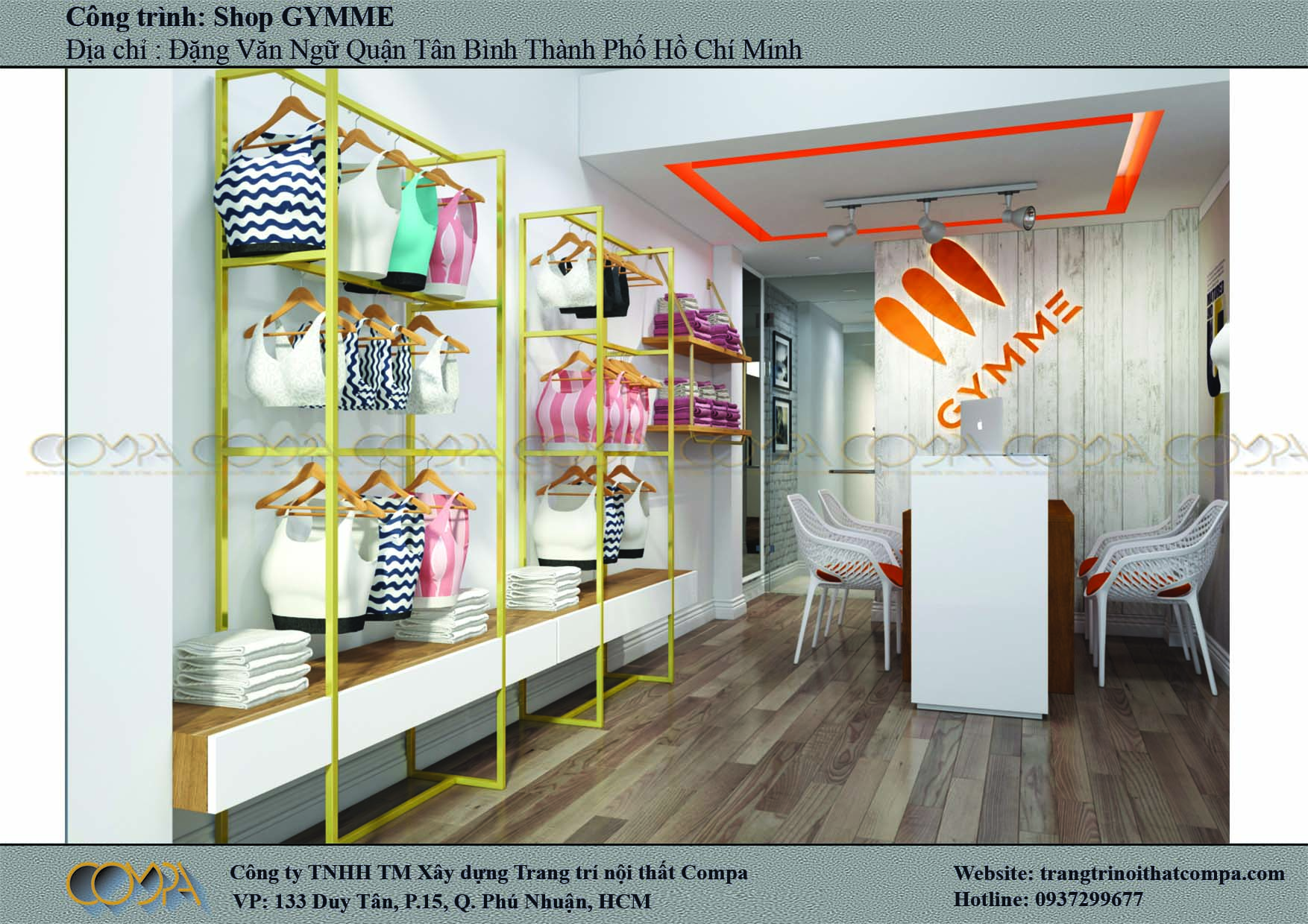 thiết kế nội thất Shop thời trang theo phong cách Studio khu vực trưng bày view 2 thiết kế nội thất Shop thời trang theo phong cách Studio khu vực trưng bày view 2
