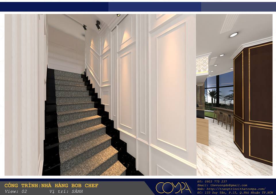 Thiết kế thi công nhà hàng BBQ Bob Chef tân cổ điển