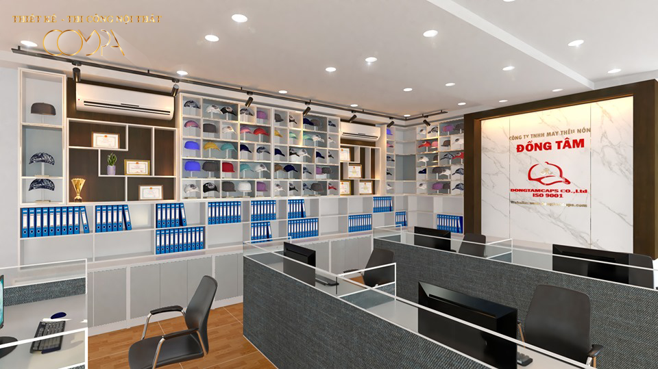 Thiết kế và thi công nội thất văn phòng Nón Đồng Tâm trọn gói