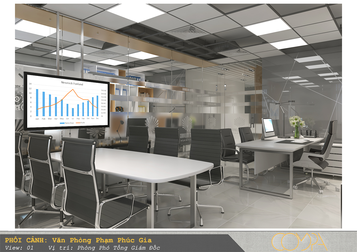 Thiết kế nội thất văn phòng Phạm Phúc Gia - phòng Phó tổng giám đốc Thiết kế nội thất văn phòng Phạm Phúc Gia - phòng Phó tổng giám đốc