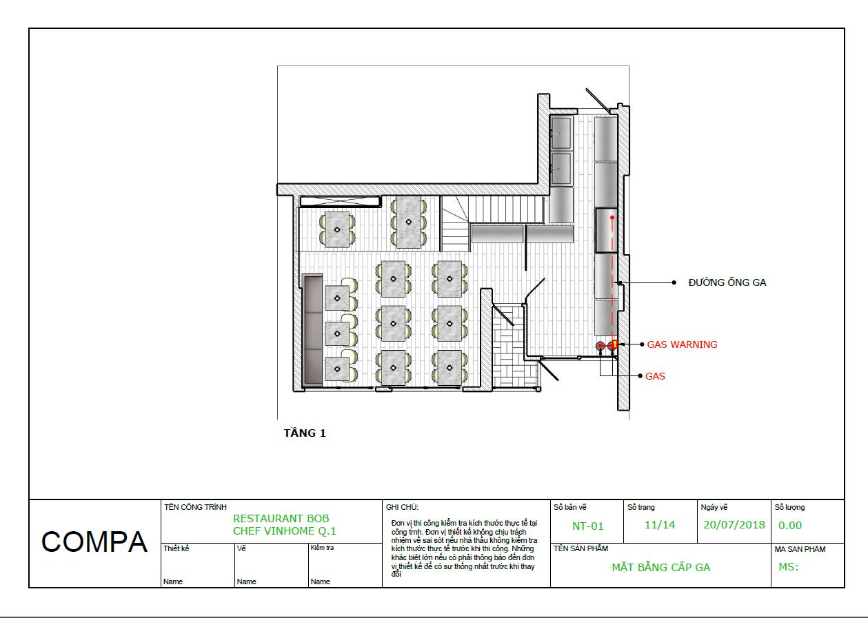 Mặt bằng phía sau nhà hàng Mặt bằng phía sau nhà hàng