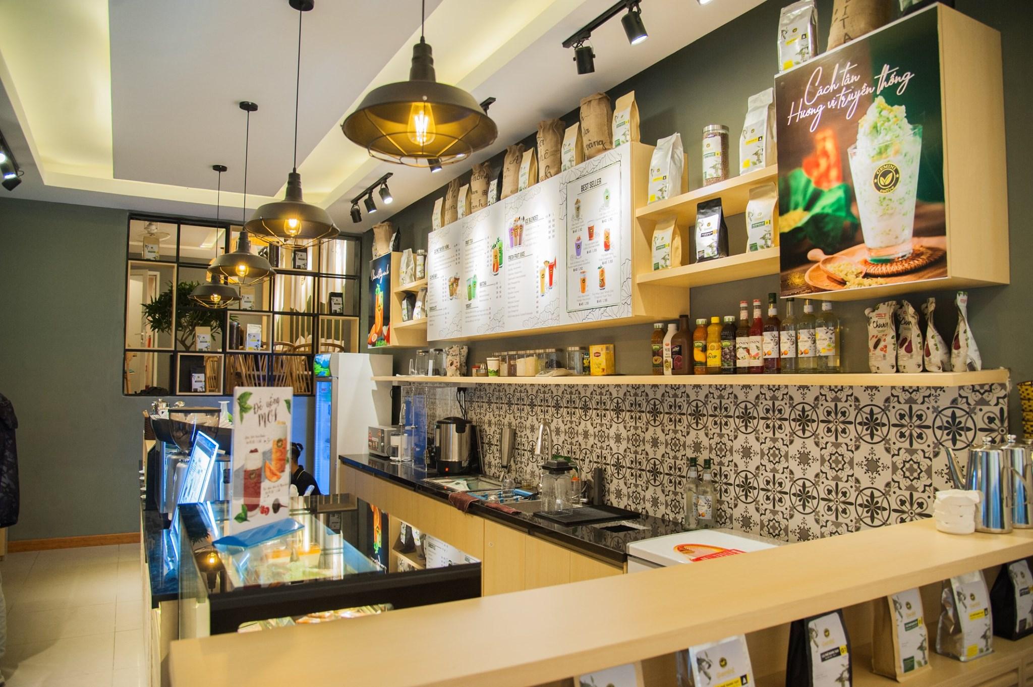 Thi công khu vực oder quán Gemini