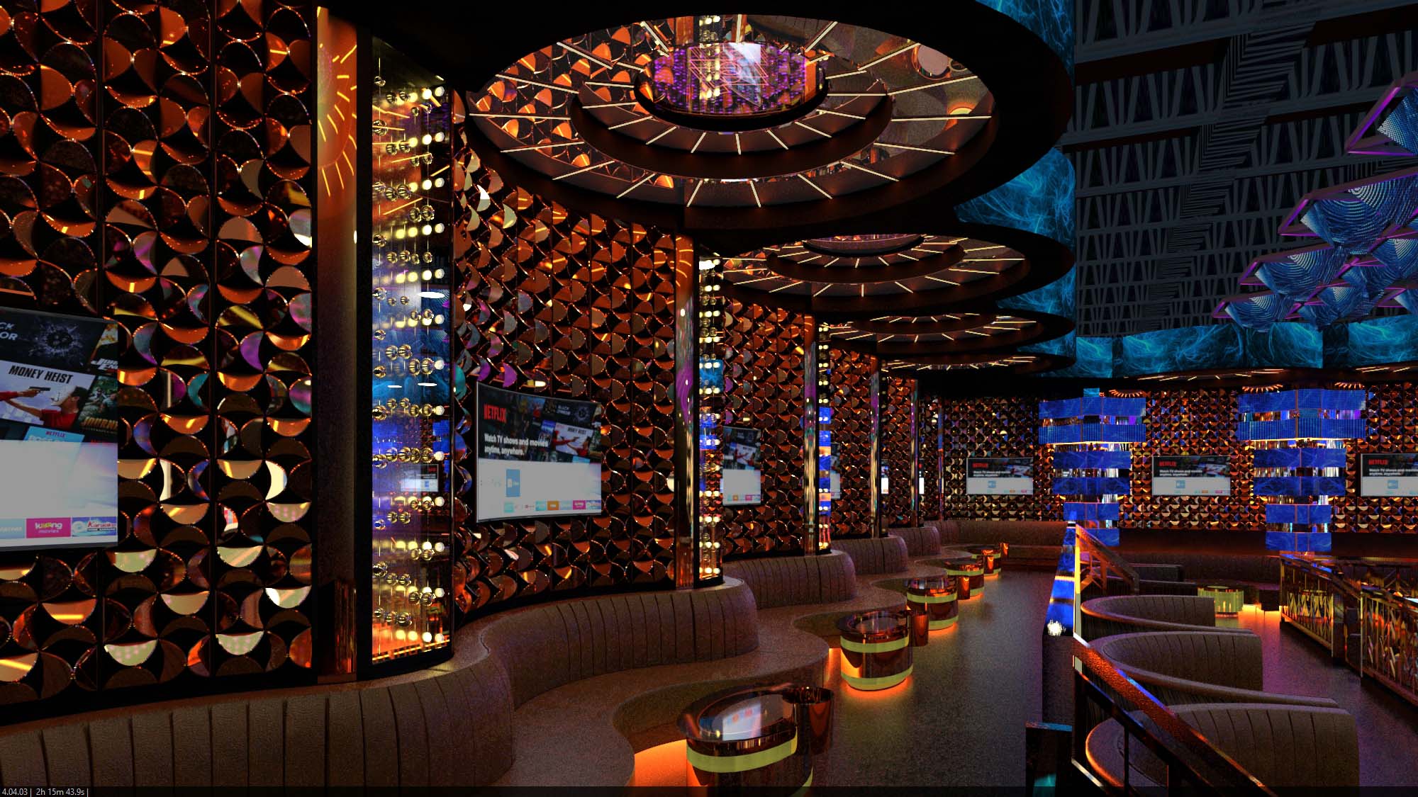 Hình thiết kế và thi công thực tế Vũ Trường New Phương Đông 2