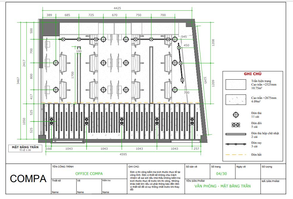 Mặt bằng văn phòng Compa