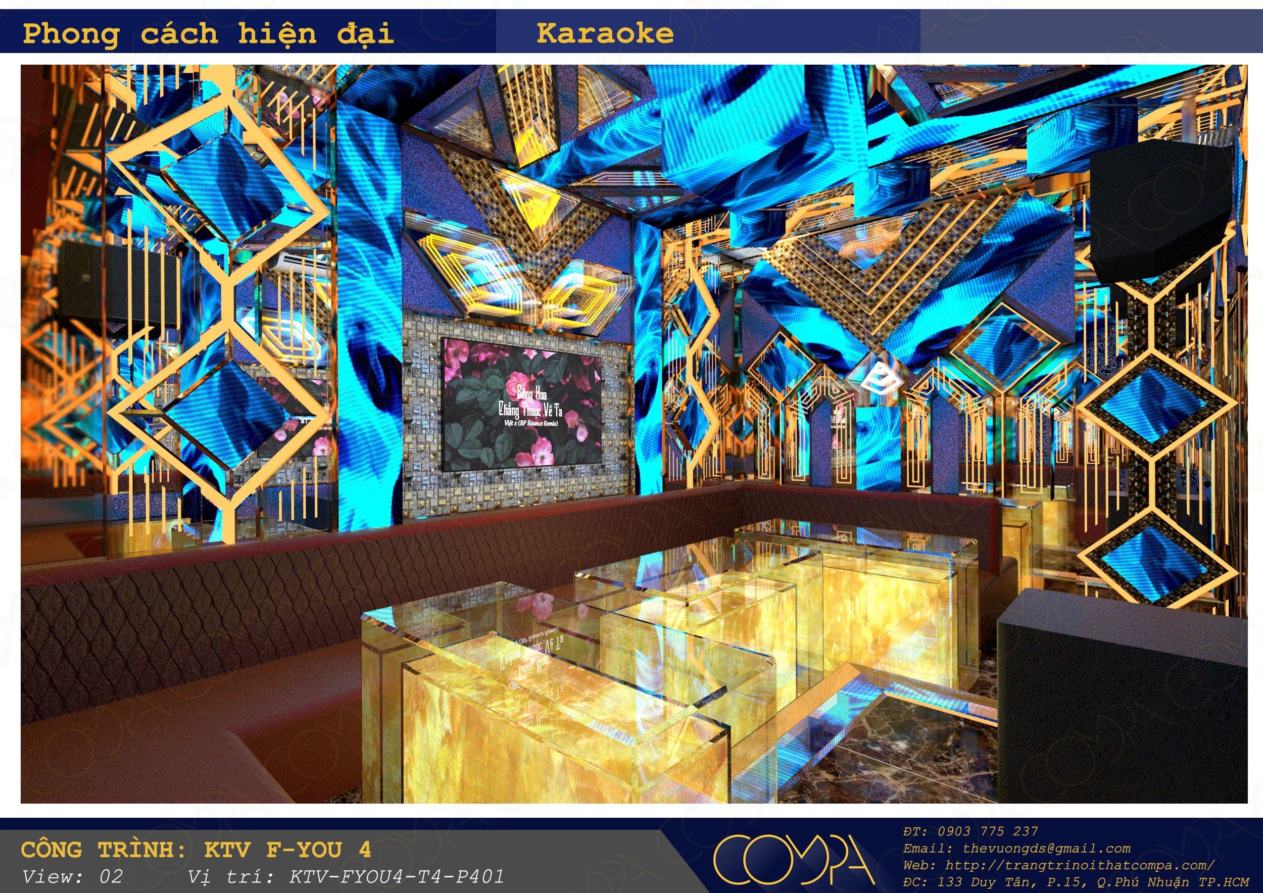 Mẫu phòng karaoke phong cách mini bar