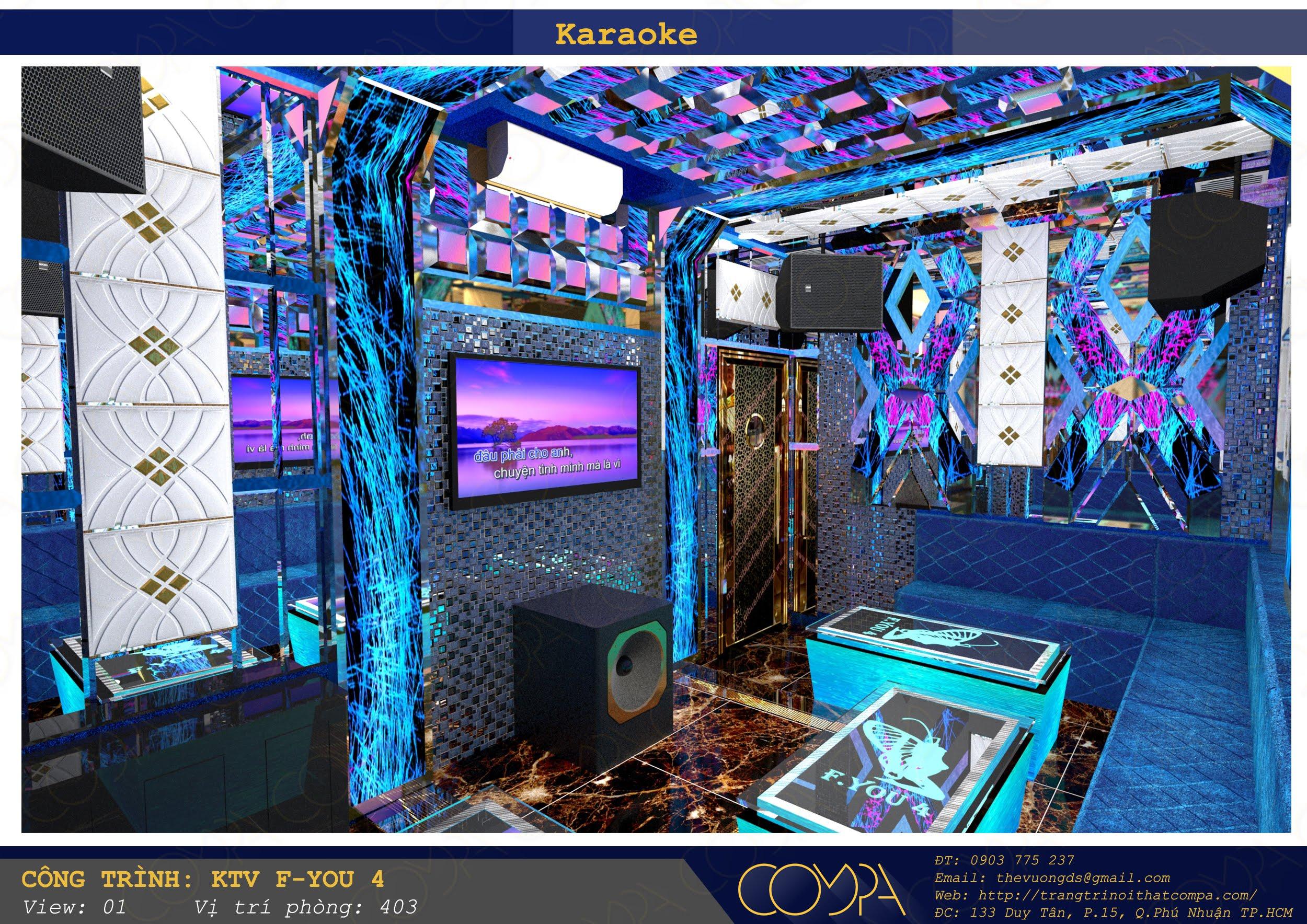 Mẫu phòng karaoke phong cách mini bar