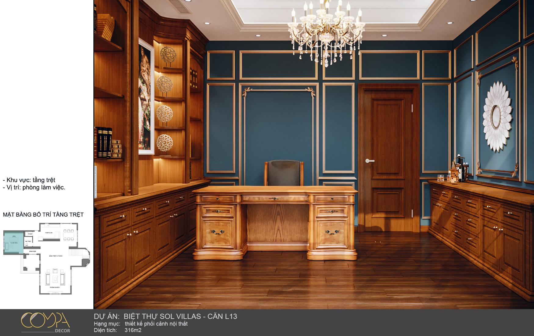 Thiết kế nội thất phòng làm tiện nghi