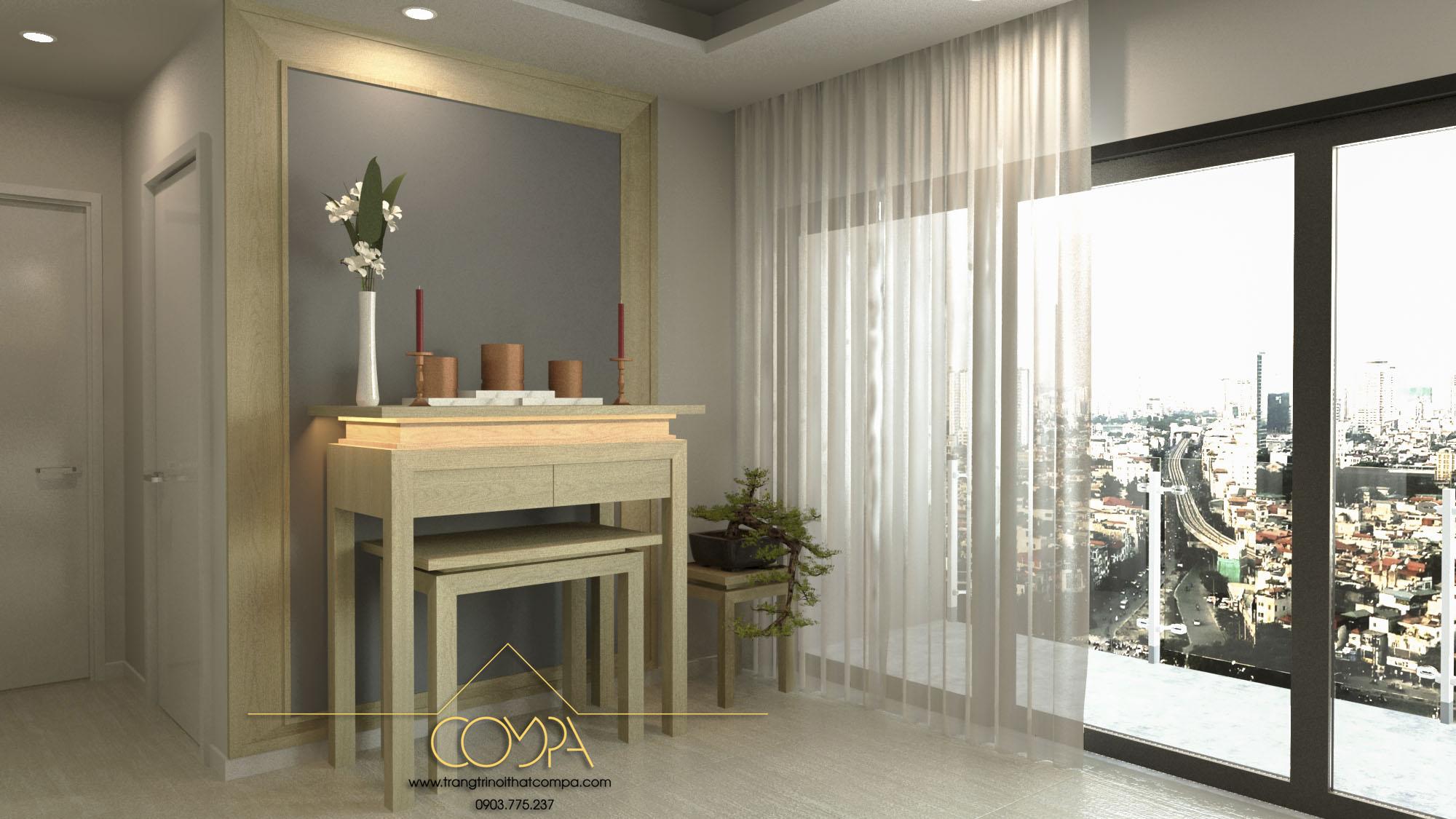 Thiết kế phòng thờ tôn nghiêm