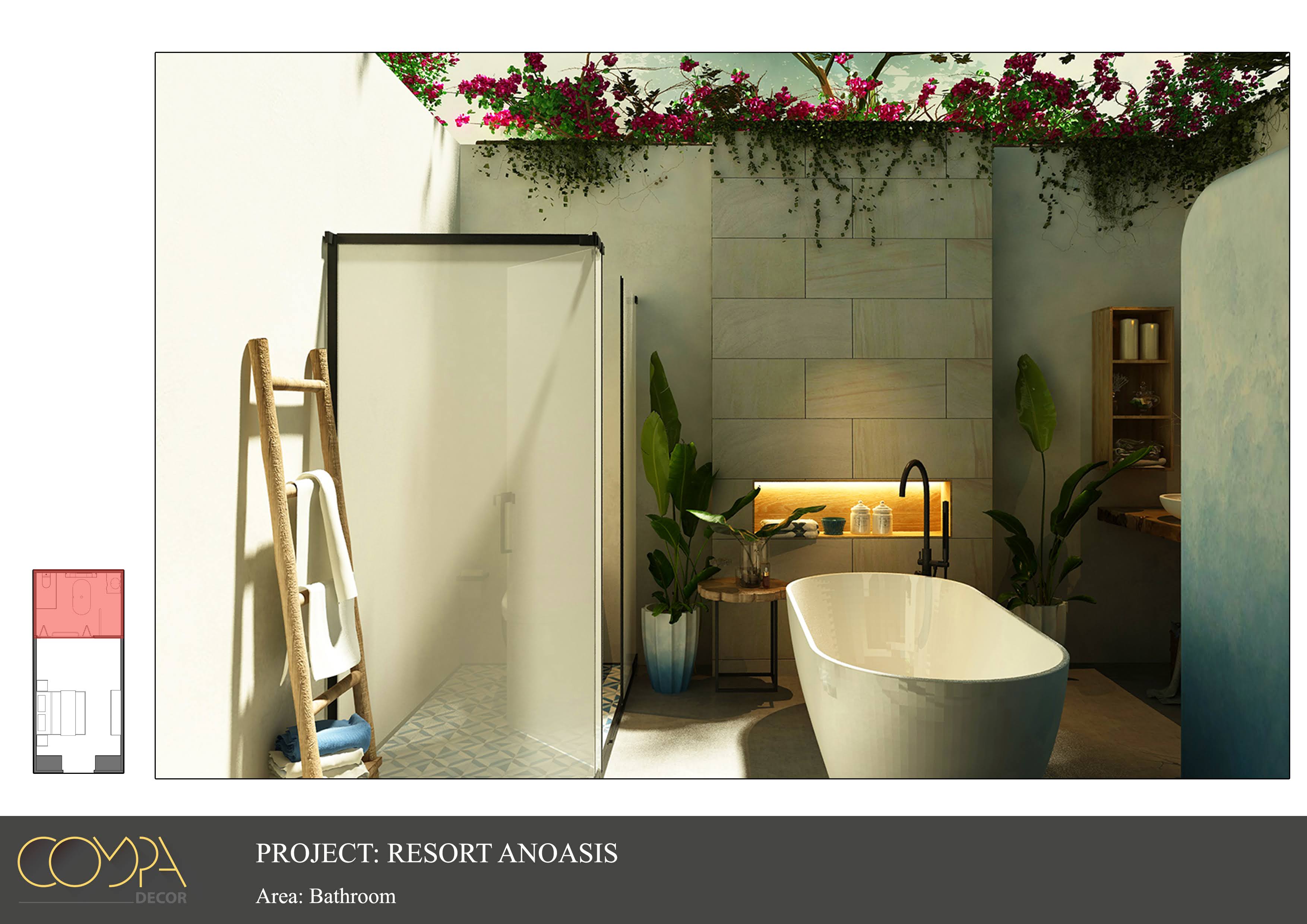 Phòng tắm hòa quyện mây trời